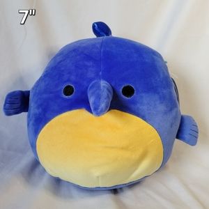 NWT 7.5" Swish the Swordfish Squishmallow Kellytoy Plush Toy Sealife Squad
